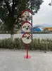 Espejo de Check-in Personalizado para Influencers Decoración Exterior de Centro Comercial Espejo Gran Angular Atracciones Turísticas Fotografía Esquina de Espejo Texturizada Rosa