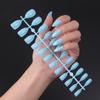 Tiras para Unhas em Formato de Amêndoa, Unhas Pontudas com Top Coat UV Oleoso, Tiras para Unhas Pontudas Curtas em Formato de Gota d'Água, Unhas Postiças de Cor Sólida, Ultrafinas