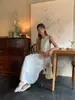 [Oferta Especial, Sin Devoluciones ni Cambios] Precio Original 186, Vestido sin Mangas con Lazos Simple y Elegante para Mujer, Verano 258729