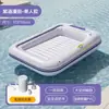 Nuevo producto transfronterizo: Hamaca Inflable con Red, Flotador Plegable de Doble Uso con Respaldo, Sillón Flotante para Jugar en el Agua, Sofá Cama Flotante