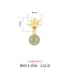 Collar con colgante de jade hetiano natural en plata de ley s925 para mujer, estilo floral personalizado y moderno, cadena con colgante de oro de estilo antiguo.