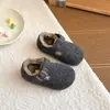 Zapatos de algodón para niñas Birkenstock zapatos de invierno para niños forrados de felpa cálidos nuevos suela blanda zapatos para bebé para conducir niños modernos