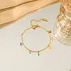 Serie Minimalista Dopamina Francesa Set de Acero de Titanio de Color Cadena para Clavícula Pulsera Tobillera Accesorios
