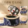 Caja de Moxibustión de Artemisa Portátil Moxibustión Casera Estómago Abdomen Material de Bambú y Madera Cuerpo Completo Universal Nuevo Tipo Herramienta de Moxibustión Taza para Cintura Medicina Tradicional China