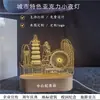 Luz de Noche Acrílica Regalos de Aniversario Corporativo Ciudad Wenchuang Punto de Referencia Creativo Mesita de Noche Lámpara 3D Personalización