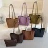Bolso Tote Tejido Simple de Moda Otoño 2026 para Mujer, Ligero Vintage para Vacaciones y Viajes Diarios, Bolso de Hombro y Axila