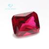 Lote 5A retangular 5 # corindo vermelho pedra nua sintética chanfrada carro flor não. 5 pombo corindo vermelho rubi vermelho