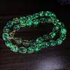 Pulsera de Vidrio Luminoso con Lámina de Oro de Doble Cara de Forma Especial, Pulsera de Vidrio Brillante para Hombres y Mujeres, Diseño de Cielo Estrellado, Artículo Popular de Venta Caliente en Transmisiones en Vivo
