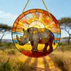 Adornos redondos colgantes temáticos de animales de acrílico transfronterizos, adecuados para uso en interiores y exteriores como atrapasoles
