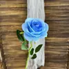 Rosa de Simulación Tallo Único Rosa Redonda Cascada de Flores Pared de Flores Arreglo Floral Flor Artificial Flor de Boda Flor Falsa Fila de Flores en el Suelo