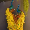 Escultura Grande para Exteriores de Fibra de Vidrio Forma de Pavo Real Resina Luminosa Fibra de Vidrio Paisaje de Turismo Cultural Simulación Pavo Real Pareja