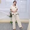 Comercio Exterior Transfronterizo Amazon Ropa de Mujer 2025 Primavera y Verano Elegante Casual de Manga Corta Traje de Pantalón de Punto para Mujer Estilo Europeo y Americano