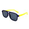 Novos óculos de sol polarizados infantis armação de óculos fashion com duplo aro estilo aviador borracha macia à prova de UV óculos de sol redondos para bebê