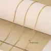 Corrente de Contas Banho de Ouro 18K Eletrodeposição a Vácuo Corrente de Caixa Corrente Cruzada Acessórios para Joias DIY Colar Pulseira