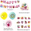 Decoração de Bandeira de Festa de Aniversário Tema Star Kabi Jogo kirby Inserção de Bolo Balão de Filme de Alumínio Conjunto de Bandeiras