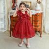 2026 Novo Estilo de Comércio Exterior Laço Único Ombro Lantejoula Laço Vestido de Festa para Meninas Florista Aniversário Vestido de Princesa