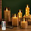 Luz de Vela Digital LED Tipo Bala Jantar à Luz de Velas Roteiro Layout de Atmosfera de Assassinato Adereços Vela com Controle Remoto Criativo