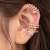 Pendientes populares de clip para oreja con forma de mariposa y circonitas microincrustadas para cartílago, sin perforación y sin perforación.