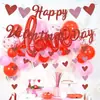 Decoración colgante de amor para el Día de San Valentín 2024 Decoración de escena para habitación de boda Flor en forma de corazón Bandera XOXO Venta al por mayor