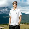 Al por mayor Estilo Nuevo Simple Bordado de Oso Elegante Camisa Polo con Cuello Camisa de Manga Corta con Cuello de Moda para Hombre Verano