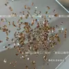 Piedras de circonita de fondo plano mixtas para mini arte de uñas con bordes biselados, brillantes, blancas, rosas, recubiertas de champán, pedrería de uñas pequeña colorida y translúcida