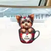 Nuevo Colgante Plano para Coche de Material Acrílico de Perro Lindo Transfronterizo Accesorios para Mochila Decoración para el Hogar