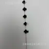 Pulseira, Colar, Anel, Brincos de Trevo de Quatro Folhas de Alto Padrão 13mm Banhados a Ouro 18K, Frente e Verso em Madrepérola Genuína com Ágata