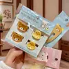 Fofo antigo inicial fácil urso pequena presilha de aperto alto valor de cor urso de desenho animado acrílico tridimensional mini clipe doce menina acessórios de cabelo