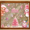 Decoraciones Navideñas Galleta de Jengibre Creativa Pegatinas Estáticas de Ventana para Escenario de Ventana de Centro Comercial Pegatinas de Vidrio de Papá Noel