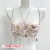 Festival de Música de Fiesta Transfronterizo Europeo y Americano Cadena para el Pecho con Perlas Colgante de Borla Cadena para el Cuello Cadena para la Espalda Accesorio de Sujetador Chica Caliente Playa