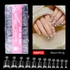 Uñas Manicura Cortas, Largas, Sin Costuras, Naturales y Transparentes, Pegatinas Completas y Medias, Uñas Postizas de Extensión Francesa, Parches de Uñas Usables