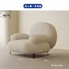 Sofá Estilo Crema Lujo Ligero Sofá para Sala de Estar de Casa Sofá de Reuniones Zona de Descanso Recepción de Tienda de Ropa Tela Tecnológica Sofá de Celebridad de Internet