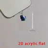 Tapón de polvo para teléfono móvil 2D, colgante acrílico de gatito transfronterizo, colgante de Tipo C enojado, artículo de venta caliente, otros productos africanos