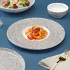Prato de Melamina para Restaurante de Hot Pot Comercial Prato para Churrasco Imitação de Porcelana Prato Japonês para Acompanhamento de Churrasco Louça Criativa para Carne Sushi