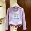 Camiseta de manga larga para niño 2026 modelo nuevo de otoño, manga larga algodón puro estampado de dibujos animados camiseta base para niños top