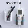 Porta-canetas sem furo Caixa de Armazenamento para Controle Remoto de Ar Condicionado Decoração de Parede Montagem na Parede do Banheiro Uso na Cozinha