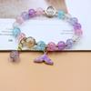 Popular Pulsera de Cristal del Libro Rojo con Cuentas de Dibujos Animados para Estudiantes, Joyería de Amistad