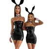 Roupas femininas estilo europeu e americano 2024 primavera e verão rosto brilhante sexy tomara que caia sem costas cintura quadril vestido feminino atacado comércio exterior