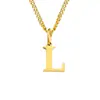 Collar Popular de 26 Letras St.Delan, Collar DIY Versátil de Acero Inoxidable 14K, Accesorios de Colgantes al por Mayor