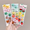 Goma para el pelo de dibujos animados de frutas de verano para niños y niñas, Cuerda para el pelo pequeña tipo 'chirrido', Accesorios para el pelo de alta elasticidad, Diadema
