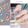 Aurora Symphony Sereia Contas Bolha Arte de Unhas Diamante Tamanho Misto Cor Macaron Fundo Plano Semicírculo Diamante Acessórios de Arte de Unhas