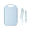 Suplemento alimenticio para bebés tabla de cortar juego de cuchillo de seguridad cuchillo de cocina de plástico no lastima las manos cuchillo para fruta juego completo dedicado en stock venta al por mayor