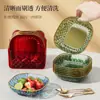 Plato para Escupir Huesos de Plástico PET Cuadrado Transparente Plato para Frutas Hogar Restaurante Plato para Frutas Plato para Snacks Mesa de Comedor Plato para Basura Plato