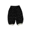 Pantalones de linterna florales vintage estilo coreano para niñas, pantalones joggers casuales holgados de moda de otoño con ribete de encaje para bebé, para uso en exteriores