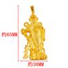 Etiqueta Guan Gong de oro de 24 quilates de imitación de moda para hombre, red nacional de viento, joyería de oro de arena viva roja, venta directa de fábrica al por mayor