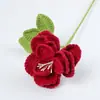 Flores Artificiales de Lana Hechas a Mano Terminadas Flores Artificiales Rosa Francesa Flores Inmortales Decoración del Hogar Ramo de Boda Arreglo Floral