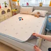 Juego de tres piezas de alfombrilla de seda helada de enfriamiento de dibujos animados clase A para verano, dormitorio de estudiante, alfombrilla suave con aire acondicionado, lavable a máquina 1