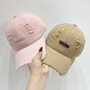 Gorra de béisbol pequeña con letras bordadas y agujeros para mujer, nueva gorra de béisbol suave de primavera y otoño, de marca moderna y de red.