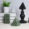 Xiongwei Halloween Pirámide de Calaveras Columna Cuadrada de Calaveras Molde de Silicona para Velas DIY