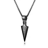 Collar con colgante de flecha de estilo japonés y coreano para hombre, con personalidad, moderno y moderno, de longitud media, para estudiantes, joyería urbana.